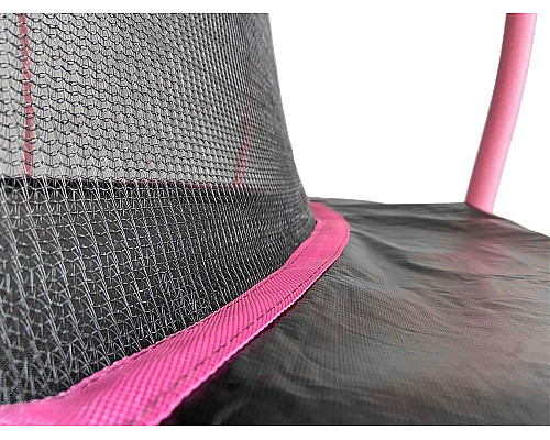 Батут Lean Sport 8341 з внутрішньою сіткою 12 футів 366 см чорно-рожевий