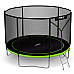 Батут Neo-Sport з зовнішньою сіткою 10 футів 312 см чорно-зелений