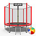 Батут Atleto 42400445 з зовнішньою сіткою 252 см червоний