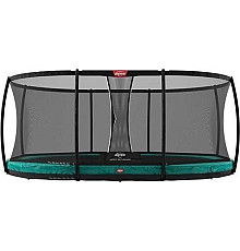 Батут Berg Grand Champion InGround з внутрішньою сіткою 350 x 250 см зелений