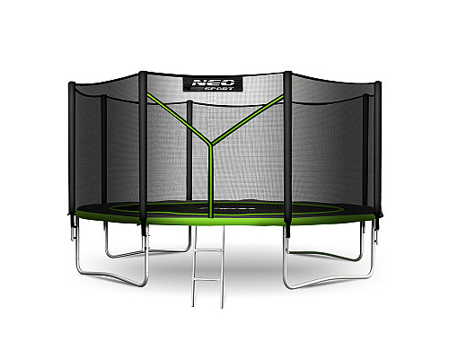 Батут Neo-Sport з зовнішньою сіткою 12 футів 374 см чорно-зелений Батут Neo-Sport з зовнішньою сіткою 12 футів 374 см чорно-зелений