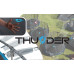 Батут THUNDER INSIDE ELITE з внутрішньою сіткою 12 футів 374 см чорно-блакитний