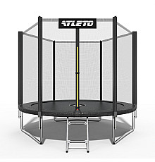 Батут Atleto 42400472 з зовнішньою сіткою 312 см чорний