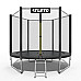 Батут Atleto 42400472 з зовнішньою сіткою 312 см чорний