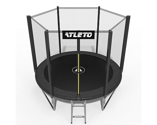 Батут Atleto 42400472 з зовнішньою сіткою 312 см чорний
