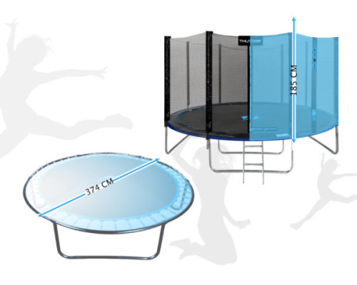 Батут THUNDER OUTSIDE PRO 12FT блакитний