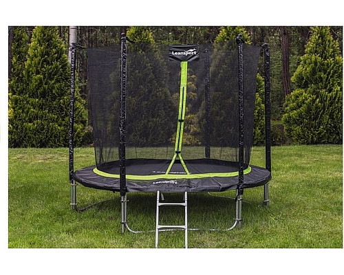 Батут Lean Sport Pro з внутрішньою сіткою 10 футів 305 см чорний