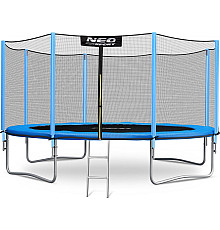 Батут Neo-Sport з зовнішньою сіткою 14,5 футів 435 см блакитний