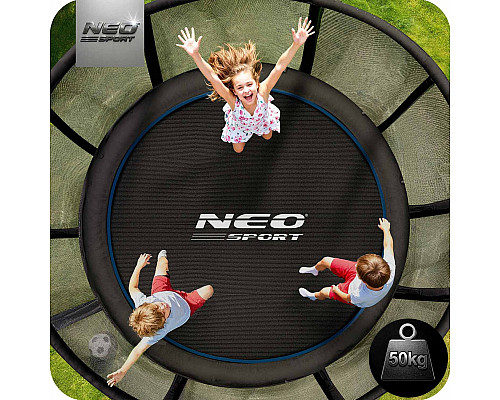 Батут Neo-Sport NS-06Z221 з зовнішньою сіткою 6 футів 183 см чорно-синій Батут Neo-Sport NS-06Z221 з зовнішньою сіткою 6 футів 183 см чорно-синій