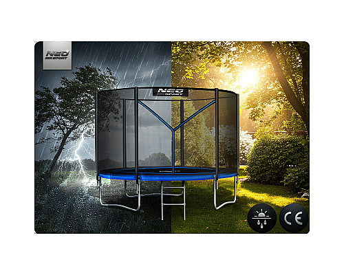 Батут Neo-Sport NS-06Z221 з зовнішньою сіткою 6 футів 183 см чорно-синій Батут Neo-Sport NS-06Z221 з зовнішньою сіткою 6 футів 183 см чорно-синій