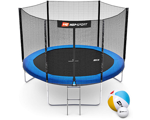 Батут Hop-Sport з зовнішньою сіткою 10 футів 305 см синій