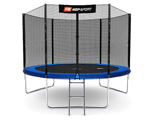 Батут Hop-Sport з зовнішньою сіткою 10 футів 305 см синій
