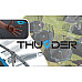 Батут THUNDER OUTSIDE PRO з зовнішньою сіткою 16 футів 488 см чорно-блакитний