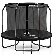 Батут THUNDER INSIDE ELITE з внутрішньою сіткою 6 футів 183 см чорний