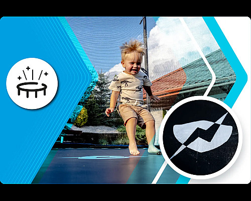 Батут THUNDER INSIDE ELITE з внутрішньою сіткою 6 футів 183 см чорний