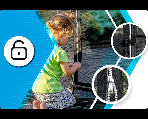 Батут THUNDER INSIDE ELITE з внутрішньою сіткою 6 футів 183 см чорний