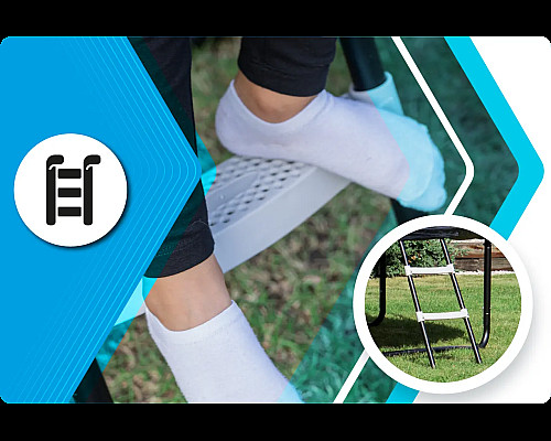 Батут THUNDER INSIDE ELITE з внутрішньою сіткою 6 футів 183 см чорний