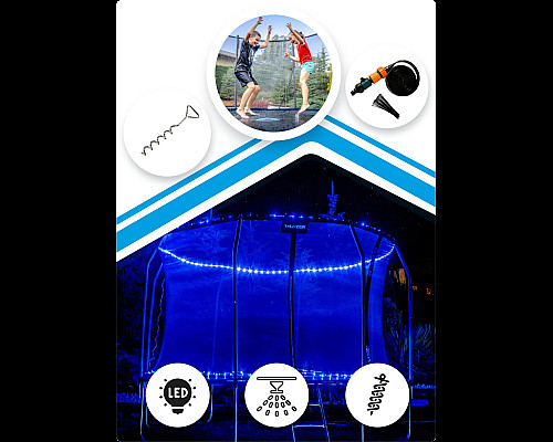 Батут THUNDER INSIDE ELITE з внутрішньою сіткою 6 футів 183 см чорний