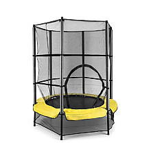 Батут KLARFIT Rocketkid з внутрішньою сіткою 140 см жовтий    