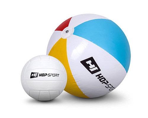 Батут Hop-Sport з зовнішньою сіткою 8 футів 244 см синій