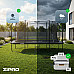 Батут Zipro Jump Pro Quadro з внутрішньою сіткою 8 x 14 футів 427 x 244 см чорний