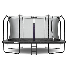 Батут Zipro Jump Pro Quadro з внутрішньою сіткою 8 x 14 футів 427 x 244 см чорний