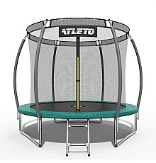 Батут Atleto 21000503 з внутрішньою сіткою 312 см зелений 