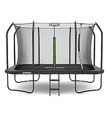 Батут Zipro Jump Pro Quadro з внутрішньою сіткою 8 х 12 футів 366 x 244 см чорний