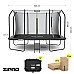 Батут Zipro Jump Pro Quadro з внутрішньою сіткою 8 х 12 футів 366 x 244 см чорний