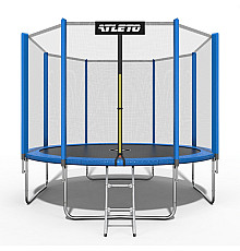 Батут Atleto 42400490 з зовнішньою сіткою 435 см синій