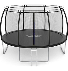 Батут Funfit 3121 з зовнішньою сіткою 12 футів 374 см чорний