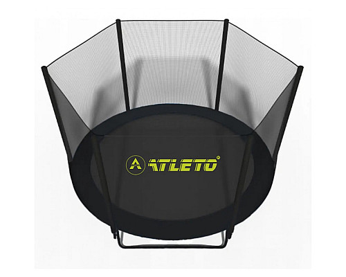 Батут Atleto 42400582 з зовнішньою сіткою 252 см чорний Батут Atleto 42400582 з зовнішньою сіткою 252 см чорний