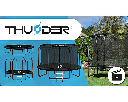 Батут THUNDER INSIDE ELITE з внутрішньою сіткою 16 футів 488 чорний Батут THUNDER INSIDE ELITE з внутрішньою сіткою 16 футів 488 чорний