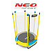 Батут Neo-Sport з внутрішньою сіткою 4,5 футів 140 см жовтий