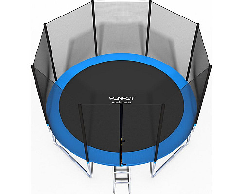 Батут Funfit 845 з зовнішньою сіткою 12,5 футів 374 см синій