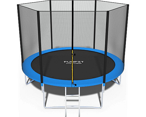 Батут Funfit 846 з зовнішньою сіткою 10 футів 312 см синій