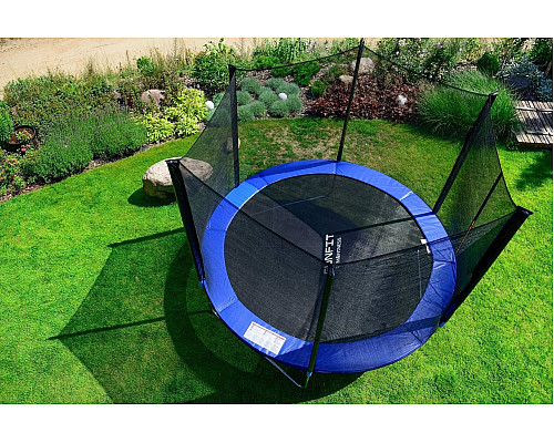 Батут Funfit 846 з зовнішньою сіткою 10 футів 312 см синій