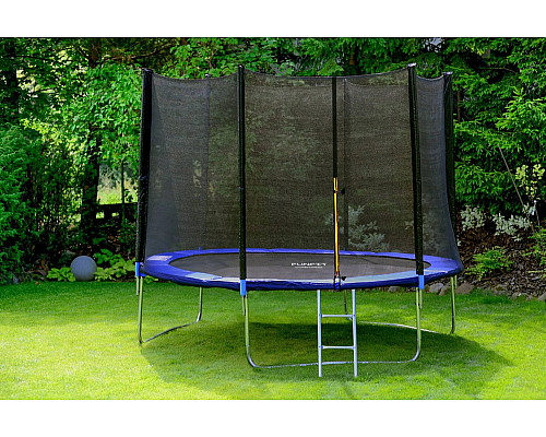 Батут Funfit 846 з зовнішньою сіткою 10 футів 312 см синій