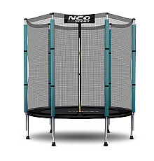 Батут Neo-Sport з зовнішньою сіткою 4,5 футів 140 см зелений