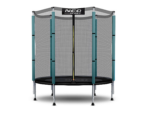 Батут Neo-Sport з зовнішньою сіткою 4,5 футів 140 см зелений