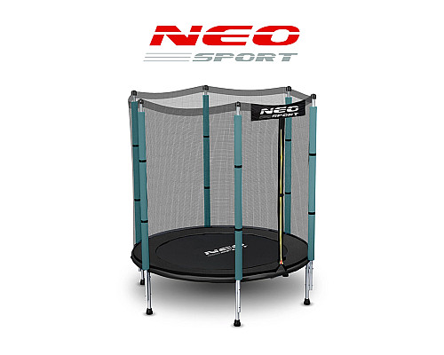 Батут Neo-Sport з зовнішньою сіткою 4,5 футів 140 см зелений