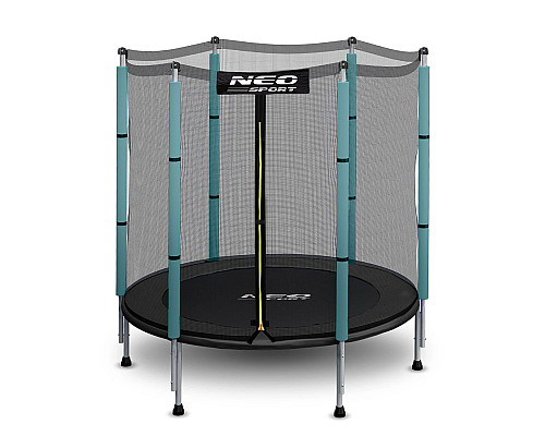 Батут Neo-Sport з зовнішньою сіткою 4,5 футів 140 см зелений