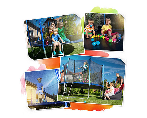 Батут Neo-Sport з зовнішньою сіткою 4,5 футів 140 см зелений