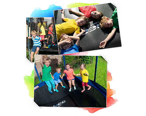 Батут Neo-Sport з зовнішньою сіткою 4,5 футів 140 см зелений