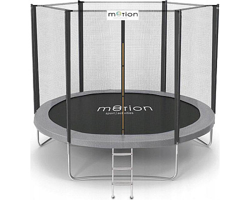 Батут Jumi Motion Sport Line OM-710214 з зовнішньою сіткою 8,5 футів 252 см сірий