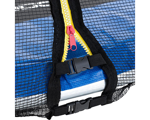 Батут Gymrex GR-TR01 з зовнішньою сіткою 8 футів 244 см чорно-синій