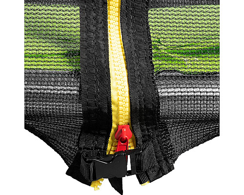 Батут Gymrex GR-TR03 з зовнішньою сіткою 8 футів 244 см чорно-зелений