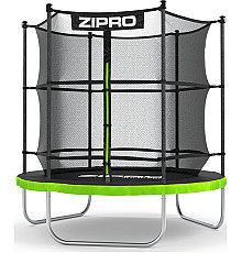 Батут Zipro Jump Pro з внутрішньою сіткою 6 футів 183 см чорно-зелений