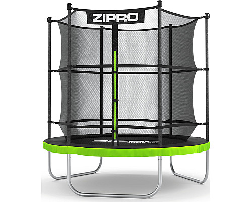 Батут Zipro Jump Pro з внутрішньою сіткою 6 футів 183 см чорно-зелений