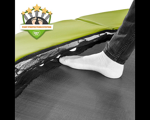 Батут з захисною сіткою EXIT Silhouette 305 см, зелений